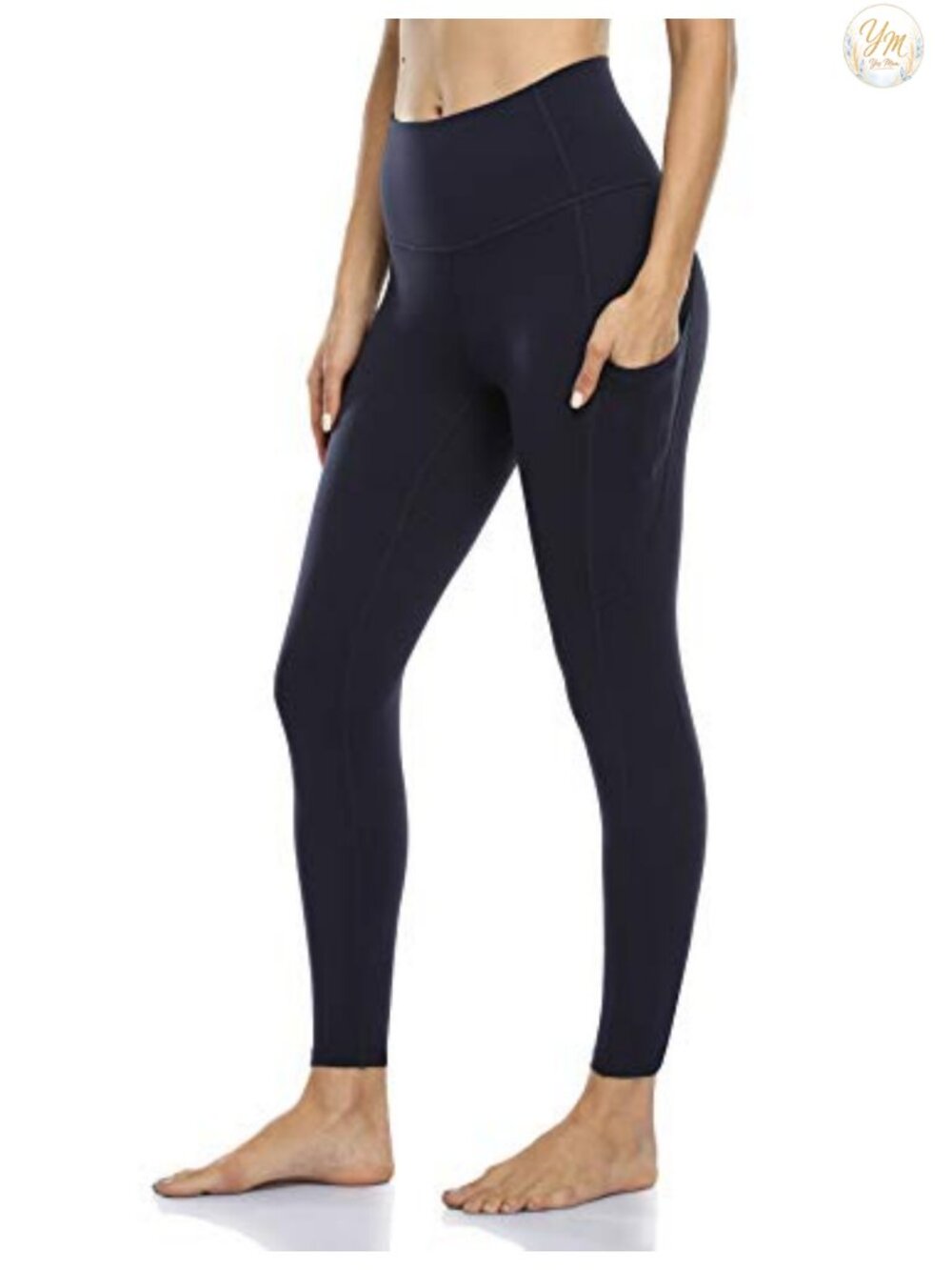 Women's Yoga Leggings with Pockets 25" Inseam High Waisted 7/8